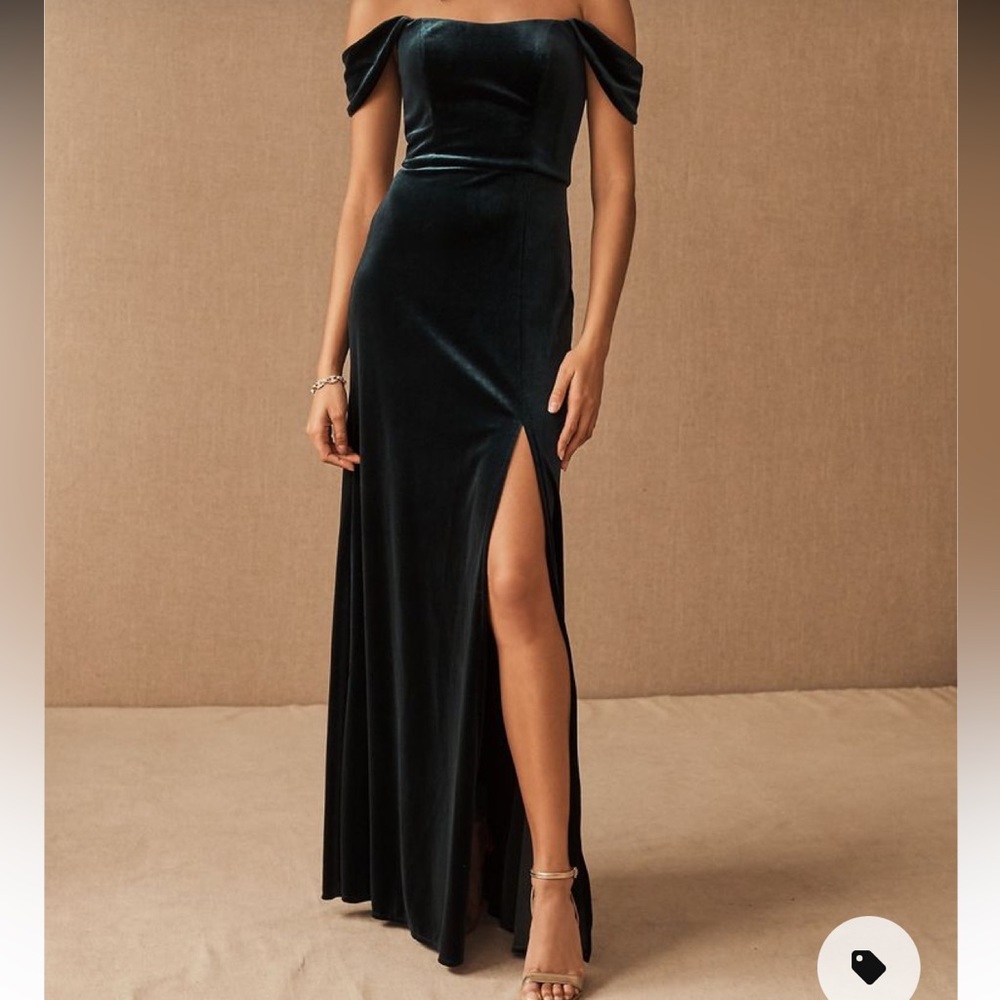 Jenny Yoo Issa Dress - Emerald Velvet